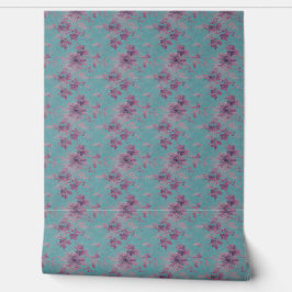 Chinoiserie azul e roxa elegante