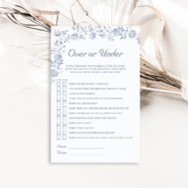 Chinoiserie Blue Floral Sobre ou Sob Jogo Bridal