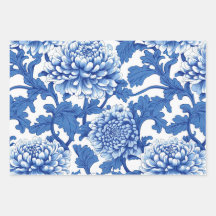 Chinoiserie Floral Azul e Branca