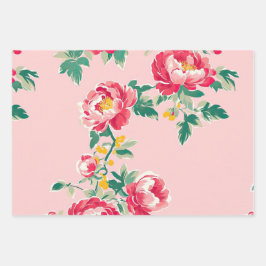 Chinoiserie Floral Rosa e Vermelho