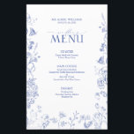 Chinoiserie French Blue Victorian WedMenu<br><div class="desc">Apresentando nosso glamouroso Menu de Casamento Vitoriano Azul Francês Chinoiserie! Elegantemente trabalhado com um design desenhado à mão e com belas flores azuis, abelhas buzinando, e borboletas delicadas, este é um cardápio de eterno para seu dia especial que não será esquecido em breve. Perfeitamente desenhado para corresponder ao estilo até...</div>
