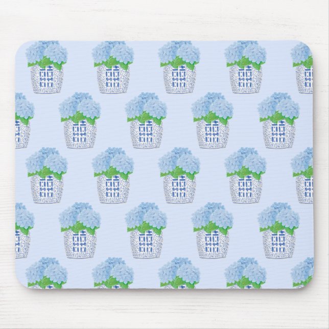 Chinoiserie Hydrangea Mouse Pad (Frente)