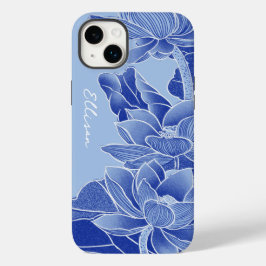 Chinoiserie personalizada Blue Lotus Mandala
