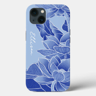 Chinoiserie personalizada Blue Lotus Mandala
