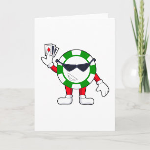 Chip de pôquer com cartões Poker