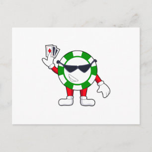 Chip de pôquer com cartões Poker