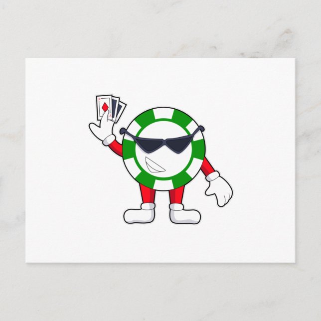 Chip de pôquer com cartões Poker (Frente)