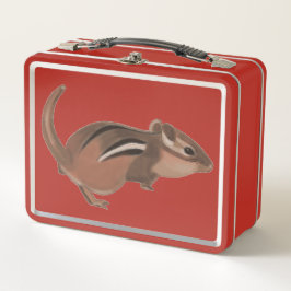 Chipmunk artwork on metal lunch boxes