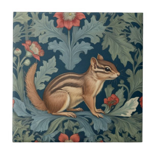 Chipmunk William Morris estilo Direito face folhet