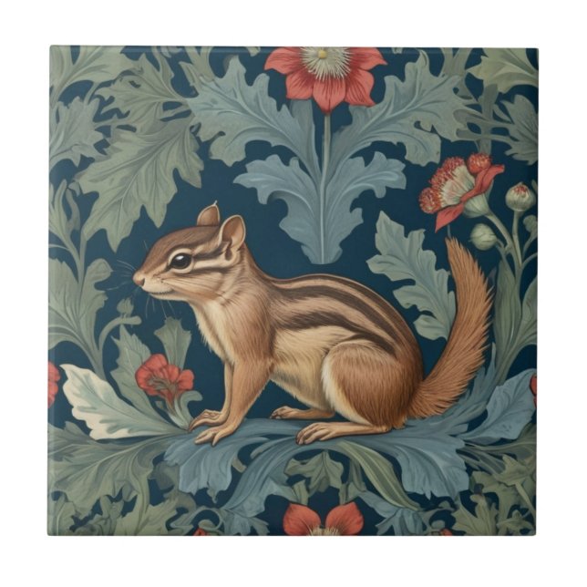 Chipmunk William Morris estilo Esquerdo Virado par (Frente)