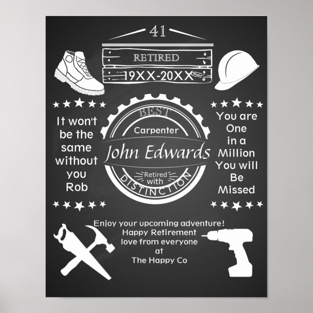 Chippy do construtor do Poster de aposentadoria pe (Frente)