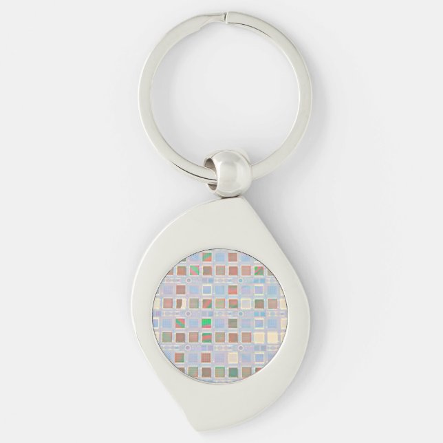 Chips de silício em um Chaveiro de metal Wafer (Frente)