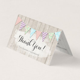 Chique Bunting Rustic Wood Obrigado