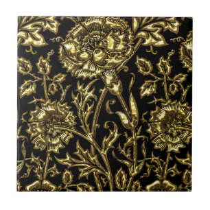 Chique floral Dourado