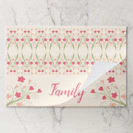 Chique Rosa Pêssego Floral