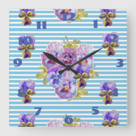 Chique Teal Rosa Art Senhoras Rosa Sala Relógio