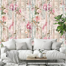 Chique Vintage Rosas Padrão Floral Romântico