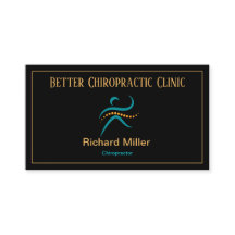Chiropracor Cartão de visita Dourado azul preto