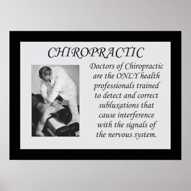 Chiropractic corrige Poster de citação de subluxaç (Frente)