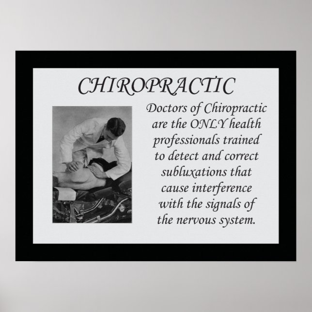 Chiropractic corrige Poster de citação de subluxaç (Frente)
