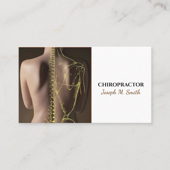 Chiropractor, quiroprática, Cartão de visita de sa (Frente)