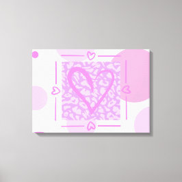 Chita Impressão Heart Polkadots Wall Art