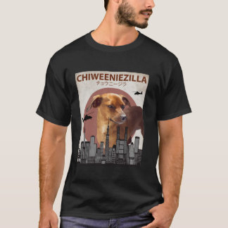 Chiweeniezilla Funny Chiweenie T Camisas Cachorros