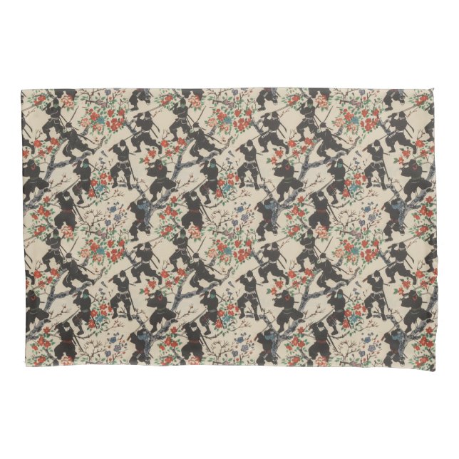 Chiyogami Ninja Patterna Pillowcase (Frente)