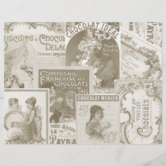 Chocolat Francais publicité Découpage et Collage (Frente)