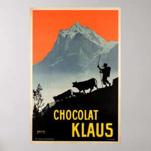 Chocolat Klaus, poster suíço da propaganda do