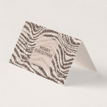 Chocolate Brown Cream Zebra Gliter Natal