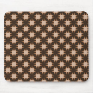 Chocolate Brown Daring Disks Mousepad