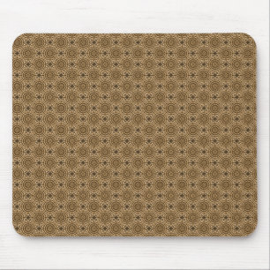 Chocolate Castanho Elegante Círculos Mousepad