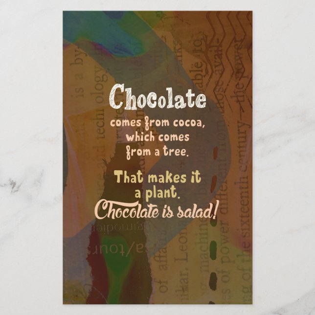 Chocolate é Salada! (Frente)