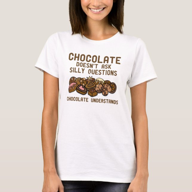 Chocolate Entende Camiseta Engraçada (Frente)