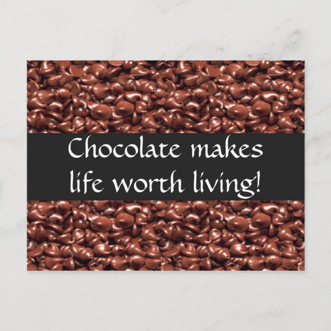 Chocolate faz a vida valer a pena cartões Postes v (Frente)