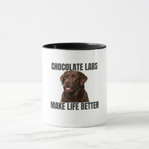 Chocolate Labs Tornam a Vida Melhor – Caneca de Ca