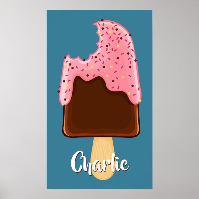 Chocolate Nome personalizado poster (Frente)