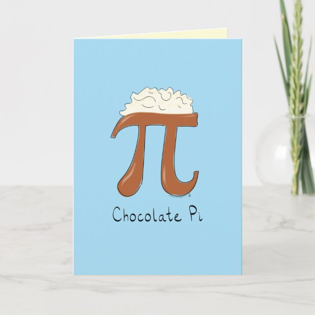 Chocolate Pi - Cartão de Saudação Matemática para  (Frente)