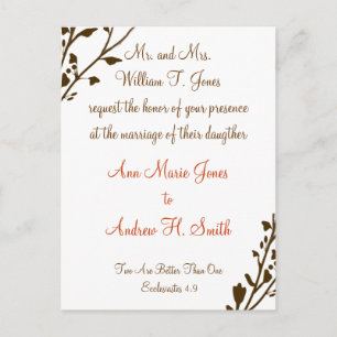 Chocolate Profundo com Convite Cristão para Casame