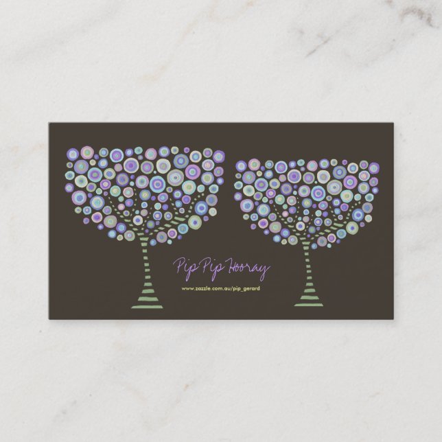 Chocolate Retro Trees Zazzle Business Cartão de vi (Frente)