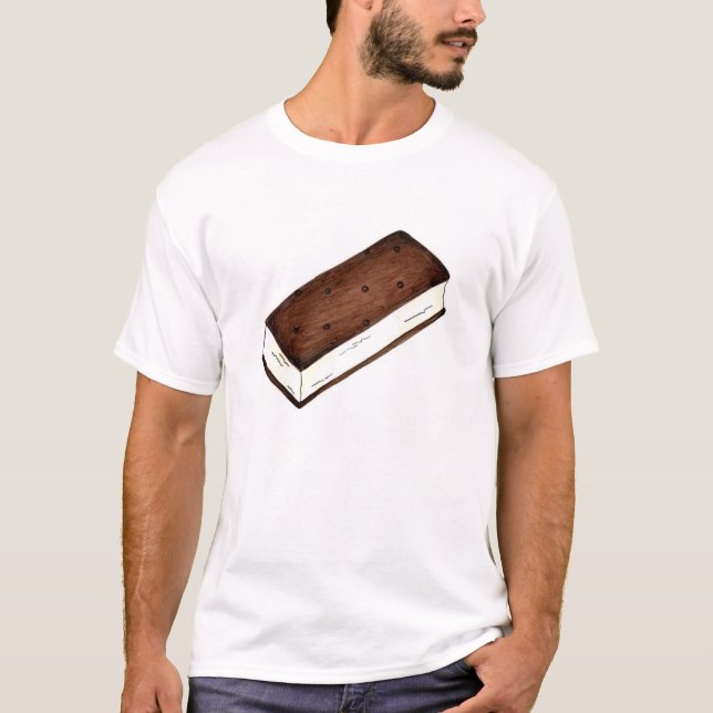 Chocolate Vanilla Sorvete Camiseta sanduíche (Frente)