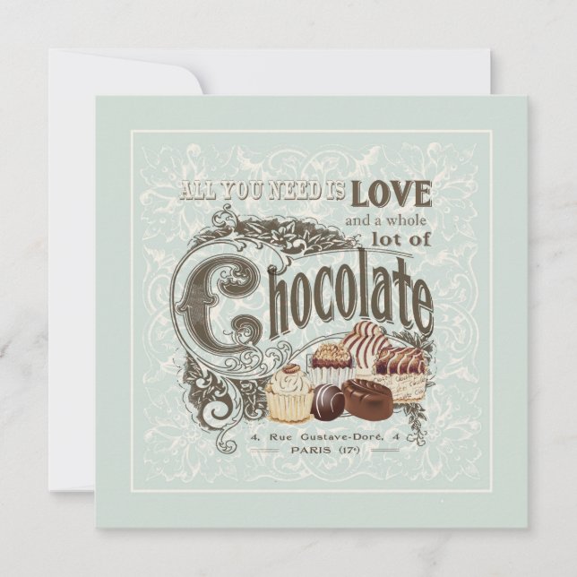 chocolates franceses antigos modernos (Frente)