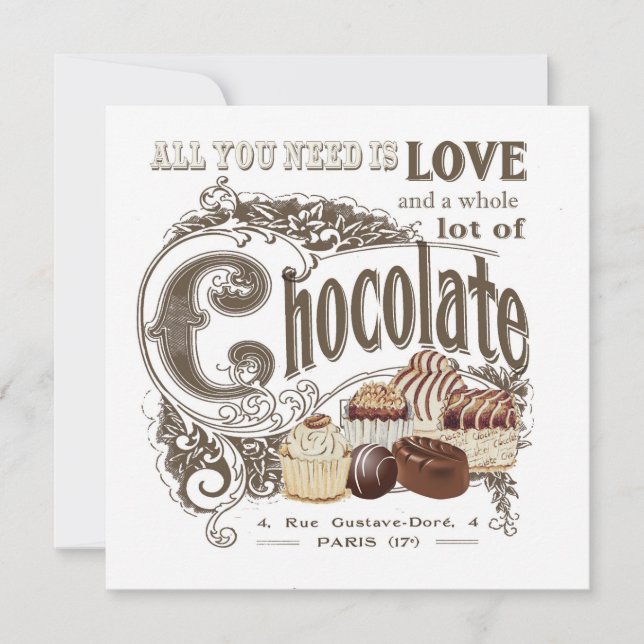 chocolates franceses antigos modernos (Frente)