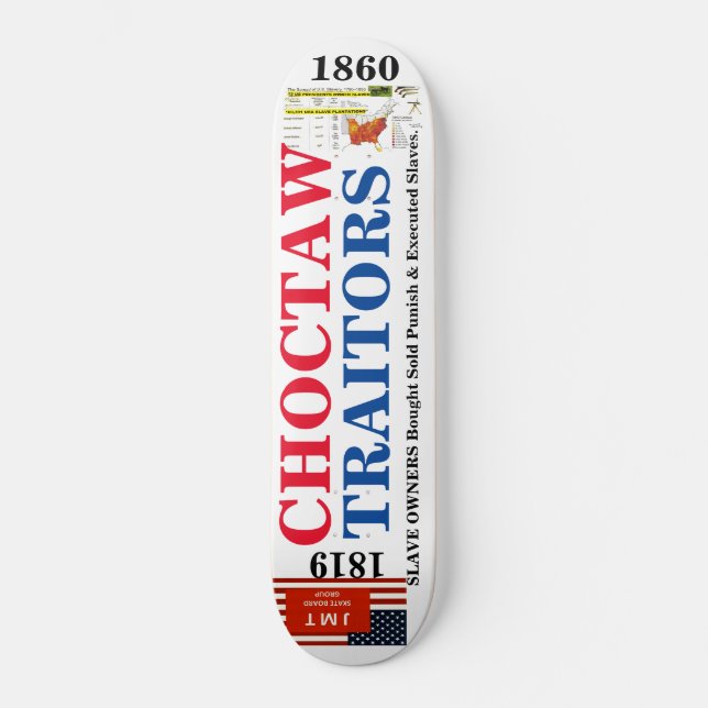 CHOCTAW TRAIDORES ÍNDIOS Skateboard (Frente)