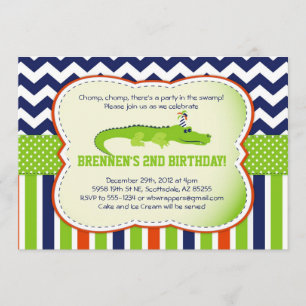 Chomp Chomp!  Convites de festas Jacaré-Temáticos