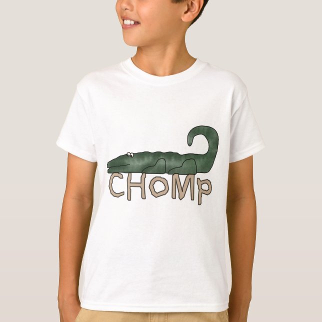 Chomp o camiseta e os presentes do jacaré (Frente)