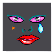Chorando Pop Art Rockstar Poster
