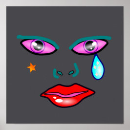 Chorando Pop Art Rockstar Poster