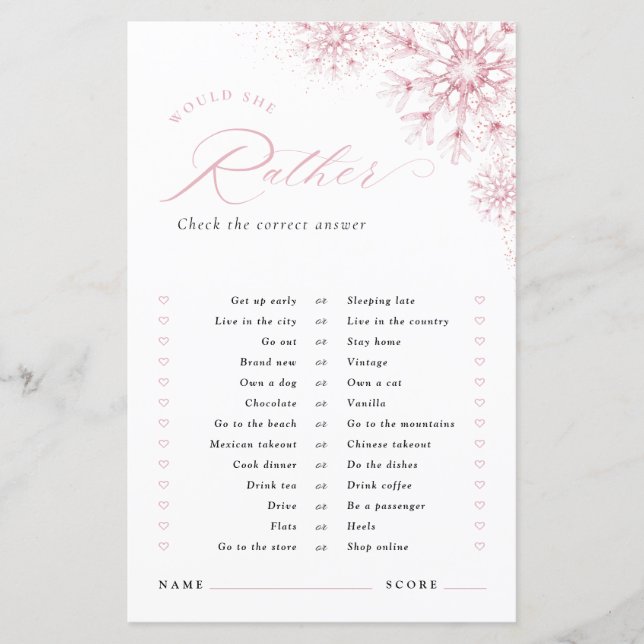 Choveu de Neve Rosa no Chá de Noiva ao Invés Dela (Frente)